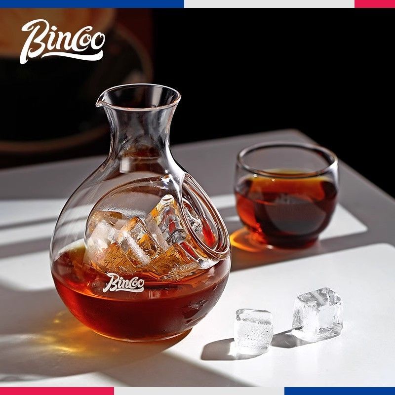 Bincoo Glass Coffee Home Sharing Latte Iced American Cold Brew Pour Over Pot Set_voghion.com