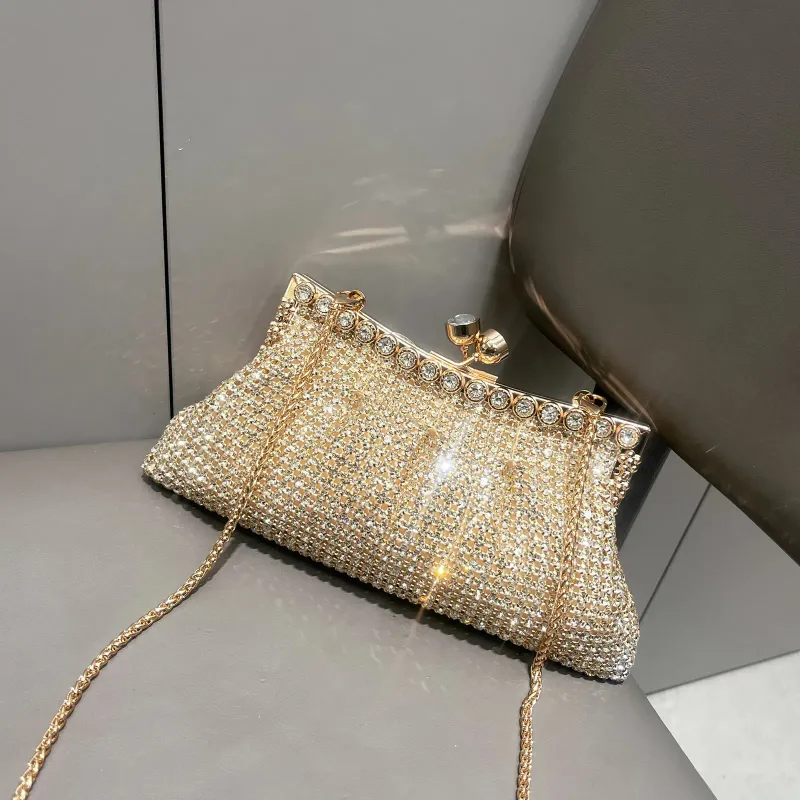 Henkel Strass Abend Clutch Tasche Geldbörse und Handtasche funkelnde Kristall Schulter 250314l_voghion.com
