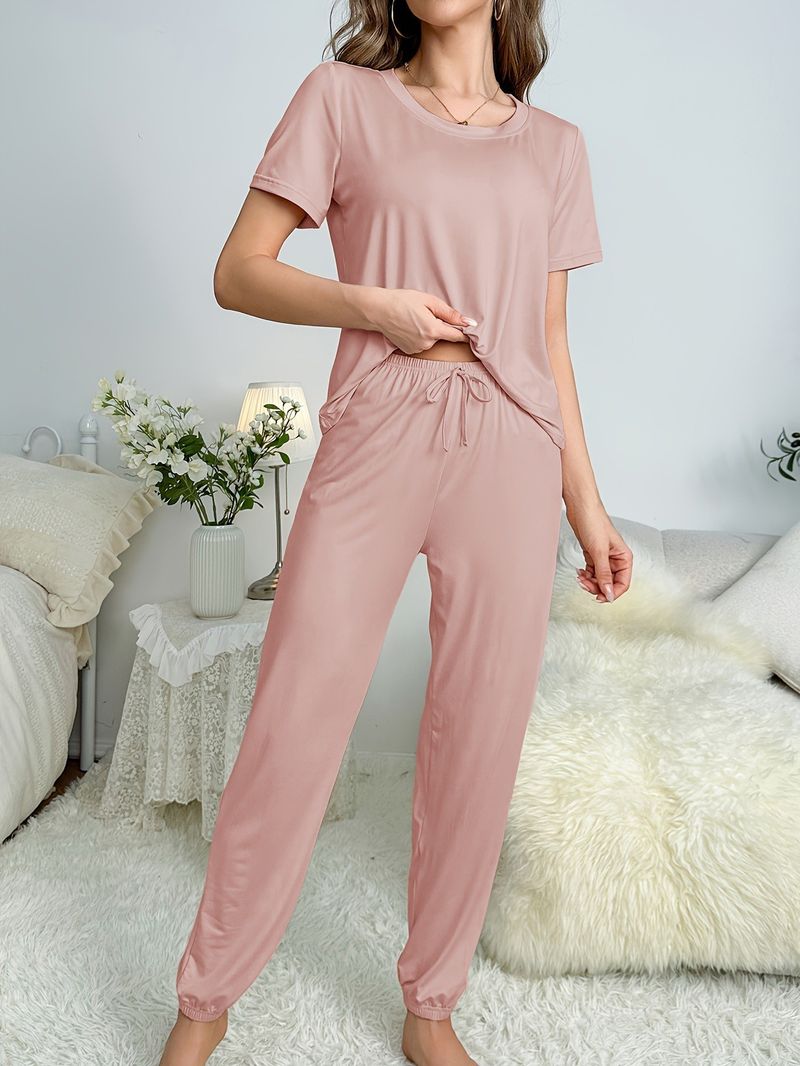 Summer Women's Loungewear Pajamas Women's Suit Comfortable Casual Simple Can Be Worn Outside_voghion.com