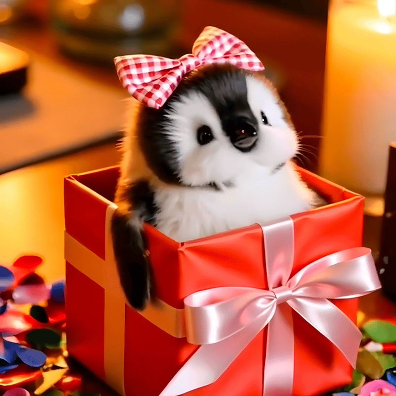Nouveau jouet en peluche pingouin super réaliste, simulation IA, décoration_voghion.com