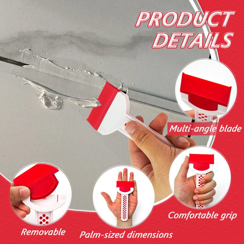 New Detachable Scraper Short Handle Crevice Cleaner Home Plastic Cleaning Tool_voghion.com