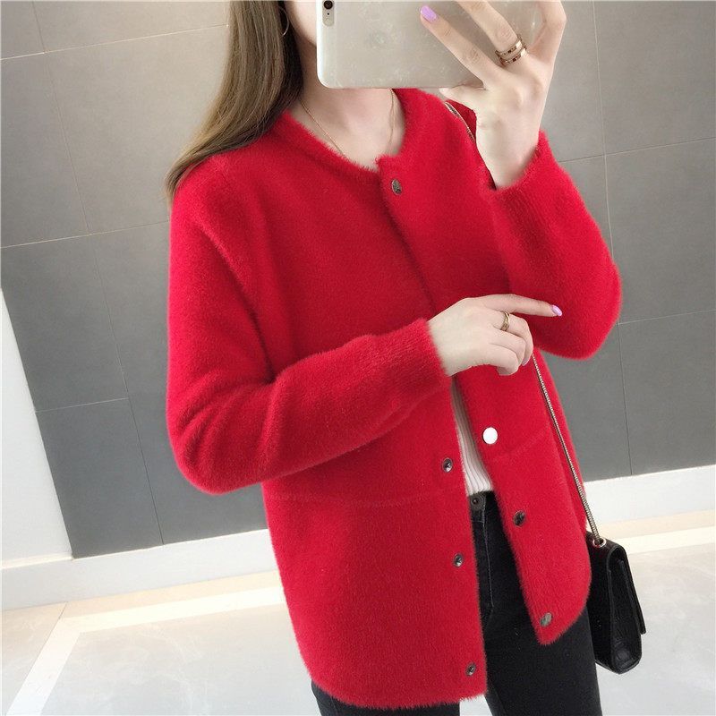 Wool Coat Women's Clothing Spring And Autumn 2025 New Loose Outerwear Mink Velvet Top Internet Celebrity Versatile_voghion.com