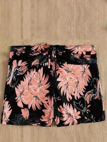 Swim Printed Damen Boxer Konservative High Waist Kordelzug Strand Single Shorts_voghion.com