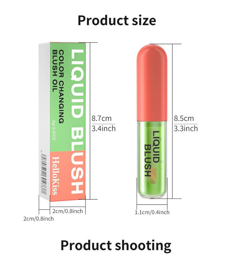 Hellokiss Color Maschera idratante naturale per il trucco che tiene l'olio per fard in polvere liquido che cambia caldo_voghion.com