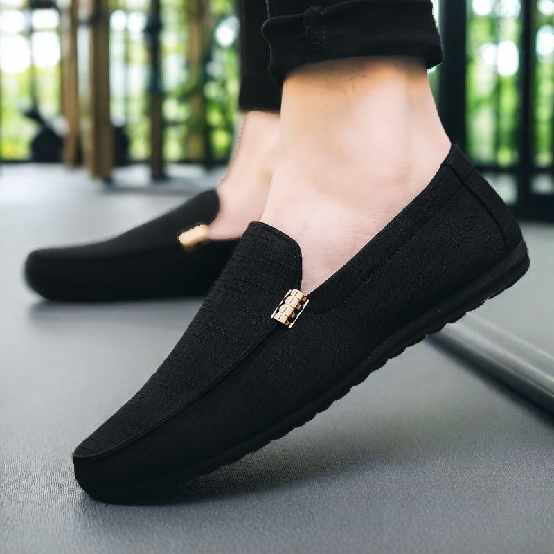 Spring And Summer New Men's Casual Korean Version Trendy Youth Board One Foot Lazy Versatile Shoes, Bean Shoes_voghion.com