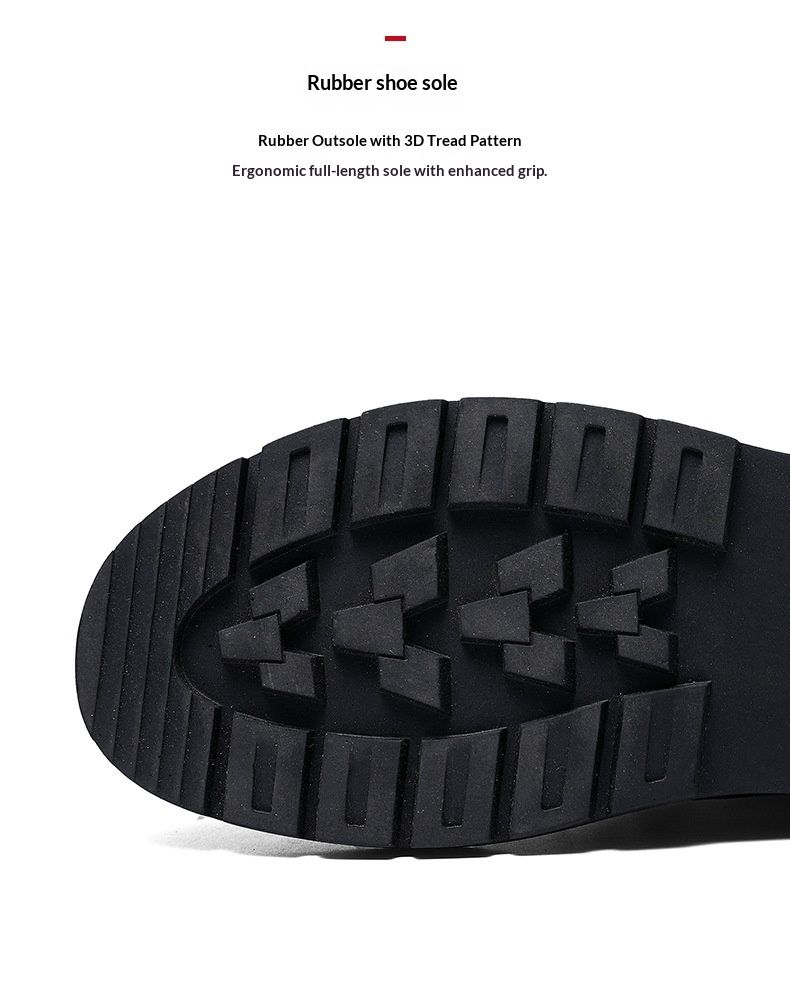 Chaussures homme Glide Glide Cross-Border décontractées en cuir noir à semelle souple, idéales pour les trajets domicile-travail, le bureau et les occasions formelles automne-hiver. Doublées en polaire, elles sont parfaites pour les affaires et les occasions formelles._voghion.com