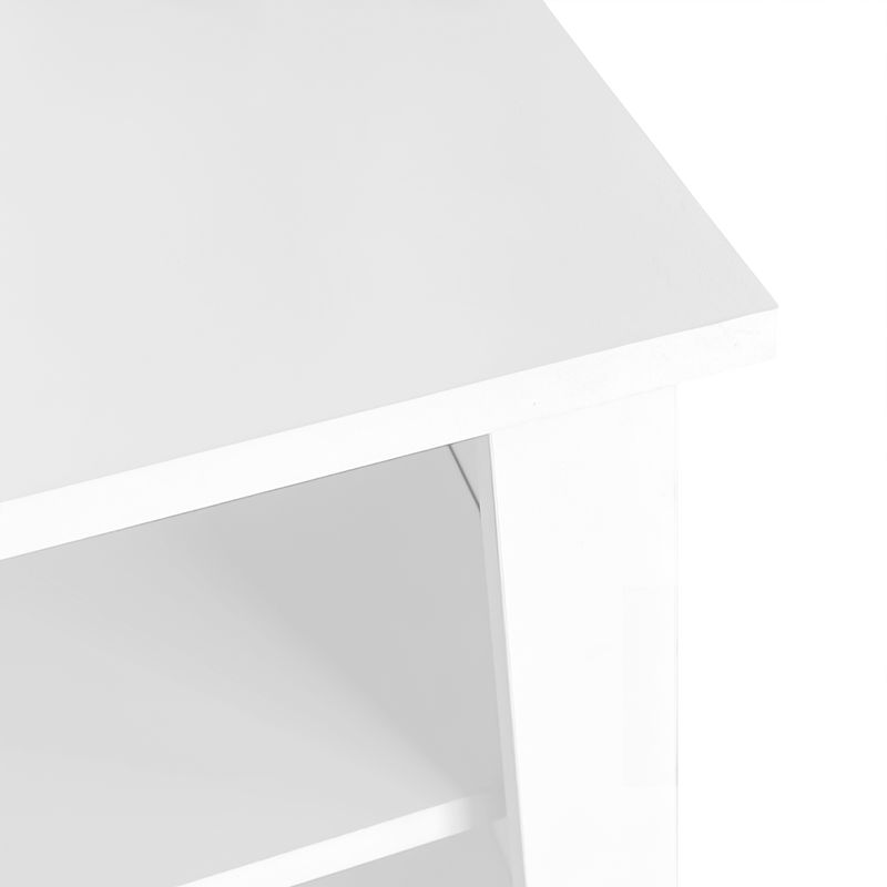 Garderoben-Set Mit Bank Und Schuhablage, 3 Haken, Stauraum, H190xB120xT40 Cm, Weiß_voghion.com