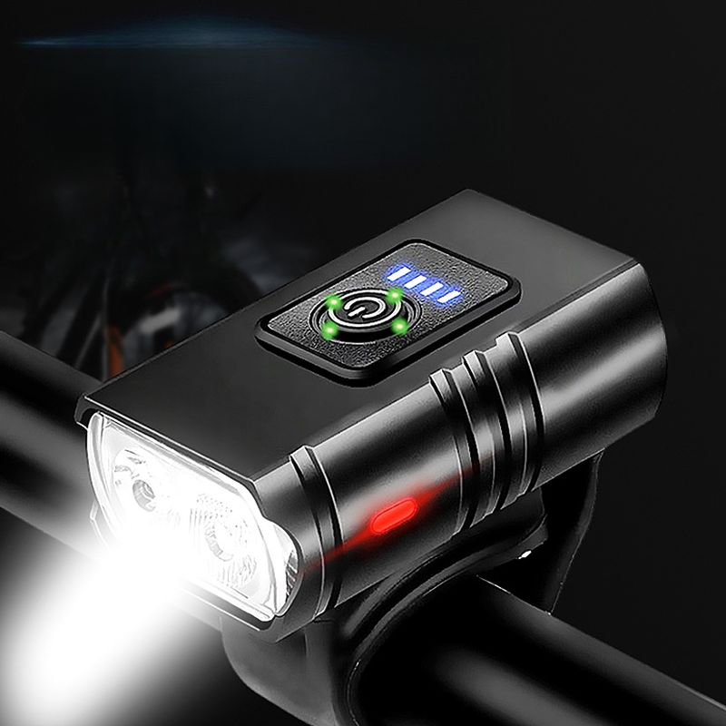 Set di accessori per bici da strada e mountain bike, con torcia frontale ad alta luminosità in lega di alluminio per bicicletta_voghion.com