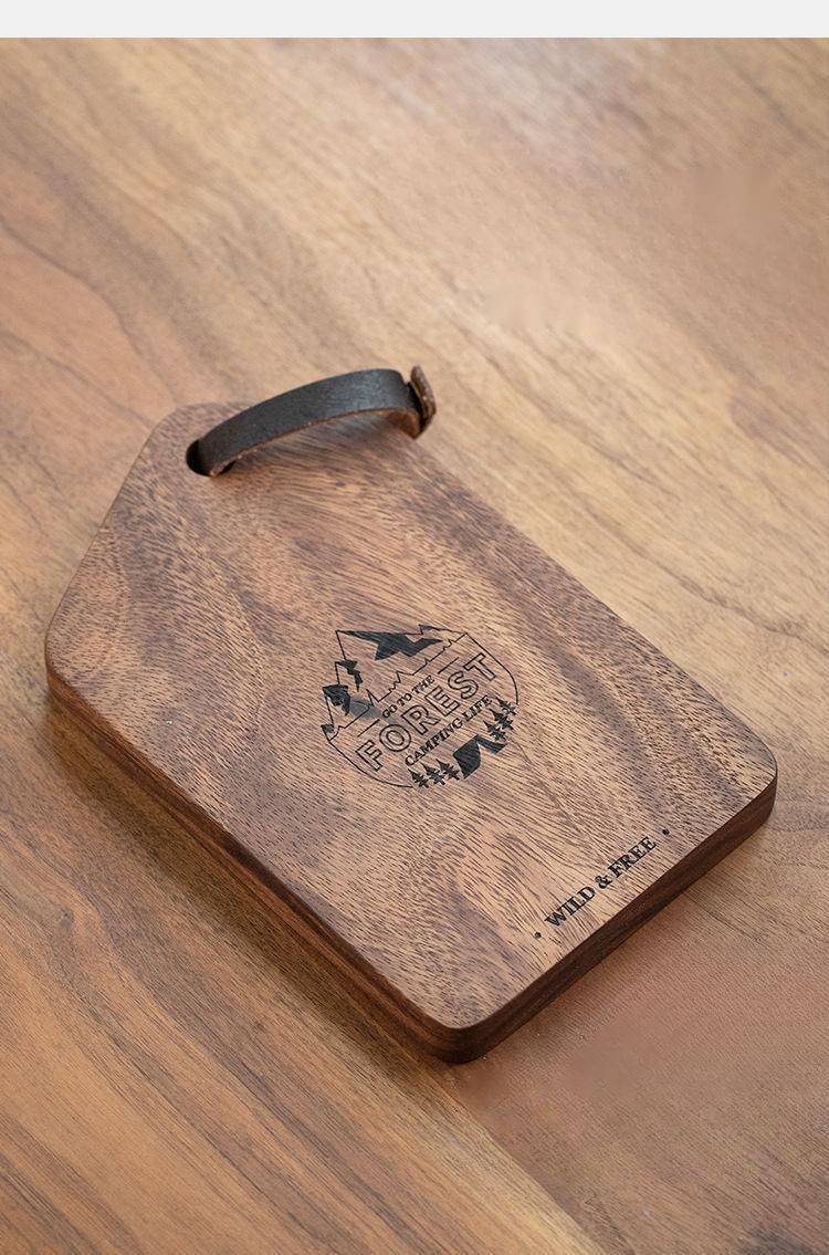 Solid Wood Outdoor Portable Camping Lunch Box Wooden Lightweight Double-Sided Bread Small Chopping Cutting Board_voghion.com