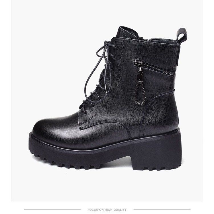 Neue Martin-Shorts im britischen Stil für Damen, Modell 2026: Dicke Sohle, Blockabsatz, Schnürung, Fleece-Futter, rutschfest, vielseitig und weich_voghion.com