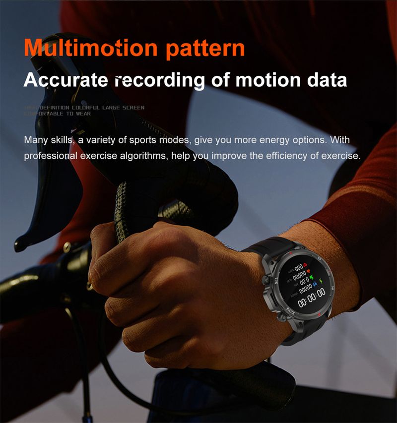 2024 Neue Smart Watch mit Taschenlampe, GPS-Tracker, Herrenuhr, Bluetooth-Anruf, Sportuhr, Kompass, Gesundheitsmonitor für Frauen_voghion.com