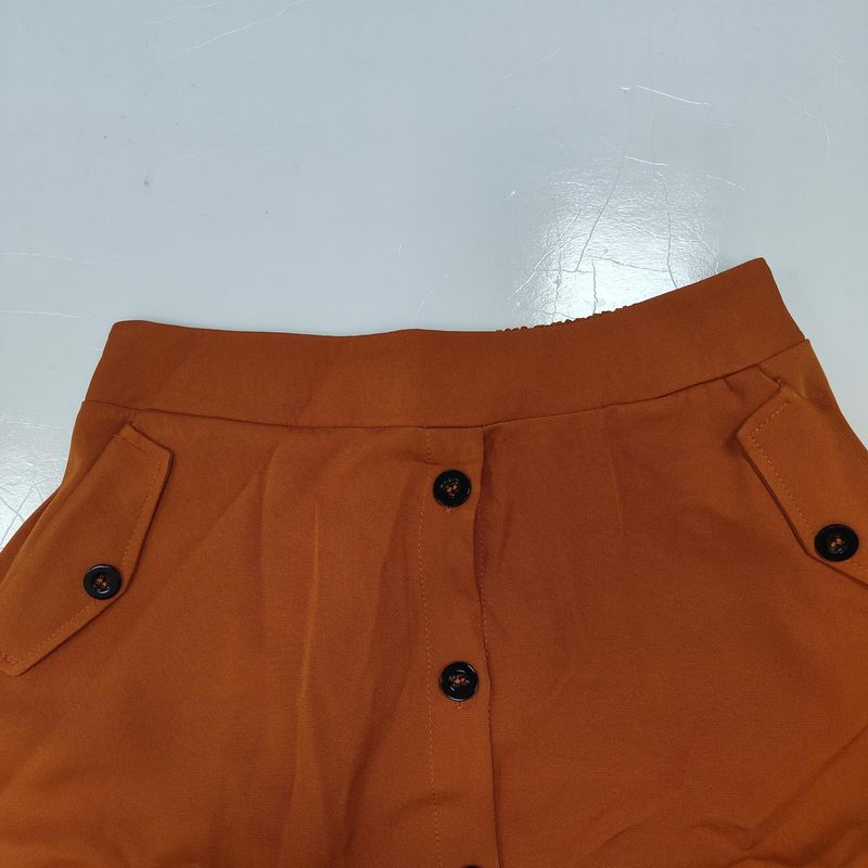 K Women's Elegant Pure Color Casual Short Top With Single Button Skirt Fashion Suit_voghion.com