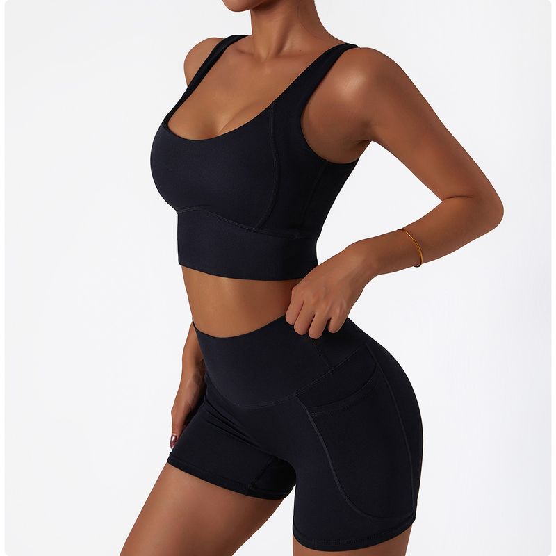 Ensemble de yoga respirant et à séchage rapide avec poche – Tenue de course et de fitness sans coutures pour femme_voghion.com