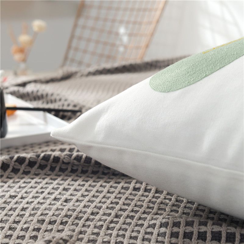 Minimalistisches abstraktes Gesichtskissen – Modernes Dekokissen für Sofa/Büro (inkl. Einsatz 18x18 Zoll, weiches Polyester, zeitgenössische Heimdekoration)_voghion.com