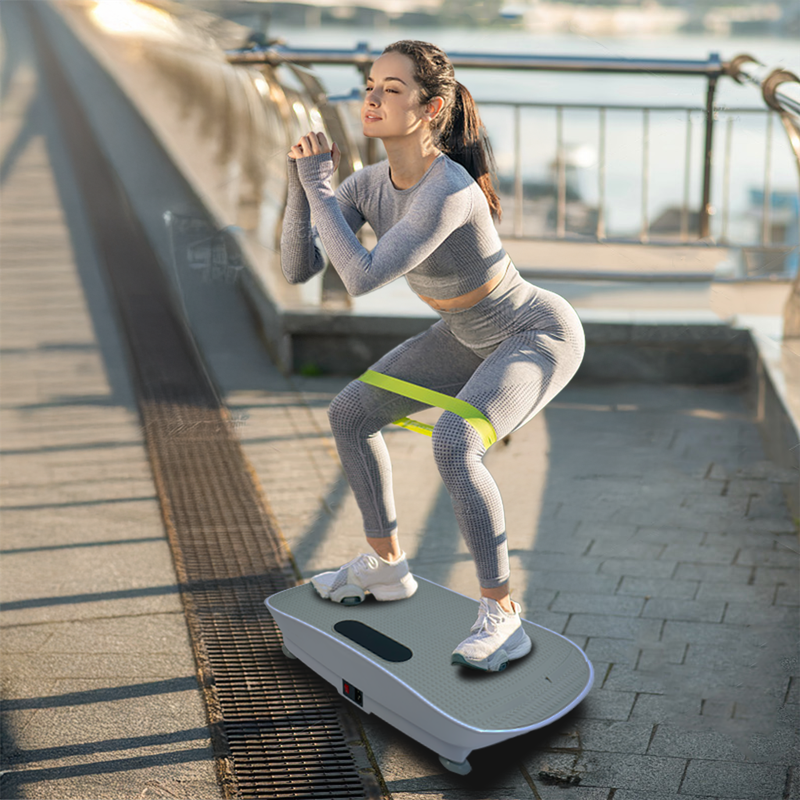 Silent Vibration Platform Crazy Fitness Massage 10-Frequency Weight Loss & Fat Burner Body Shaking Machine For Unisex Grey033_voghion.com