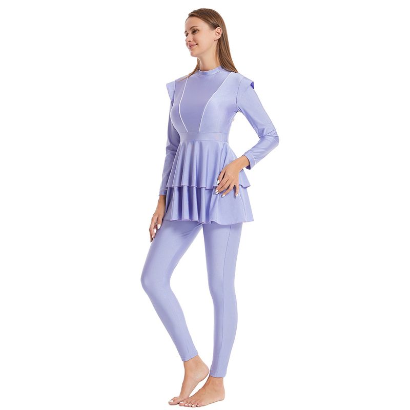Muslim Swimwear Swimsuit Conservative Swimsuit Dress-style Sunscreen Hot Spring_voghion.com