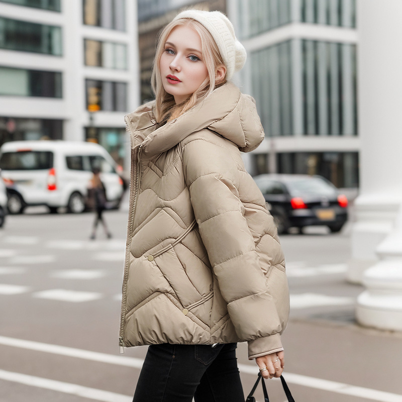 Vêtements pour femmes veste en coton pour femmes courtes 2024 automne et hiver veste en coton ample coréenne veste rembourrée veste en coton épaissie pour femmes_voghion.com