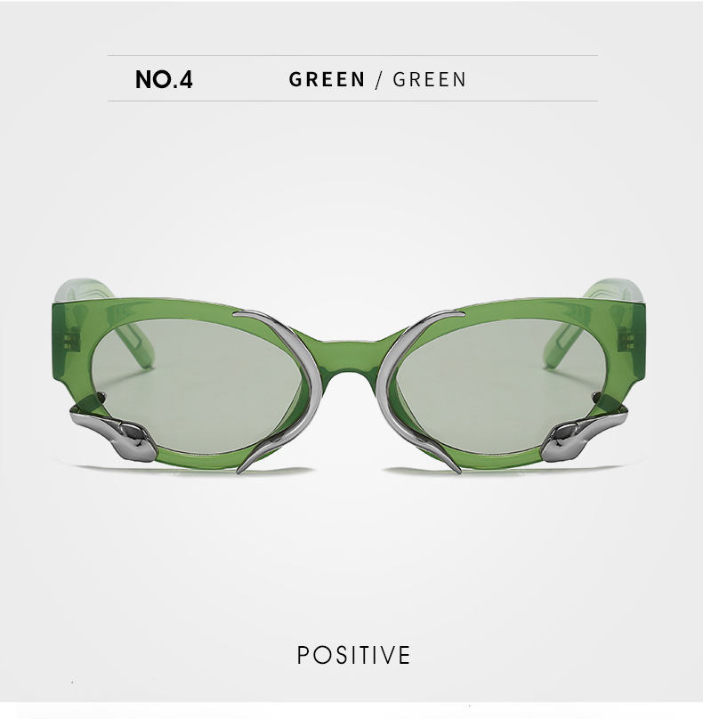 Unisex's sunglasses snake small frame sunglasses women's high-end steampunk cat-eye sunglasses_voghion.com