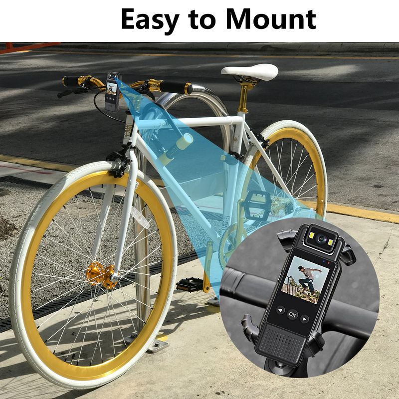 HD 1080P Portable Sports Camera – 1800° Rotating Action Cam For Outdoor, Meetings & Recording_voghion.com