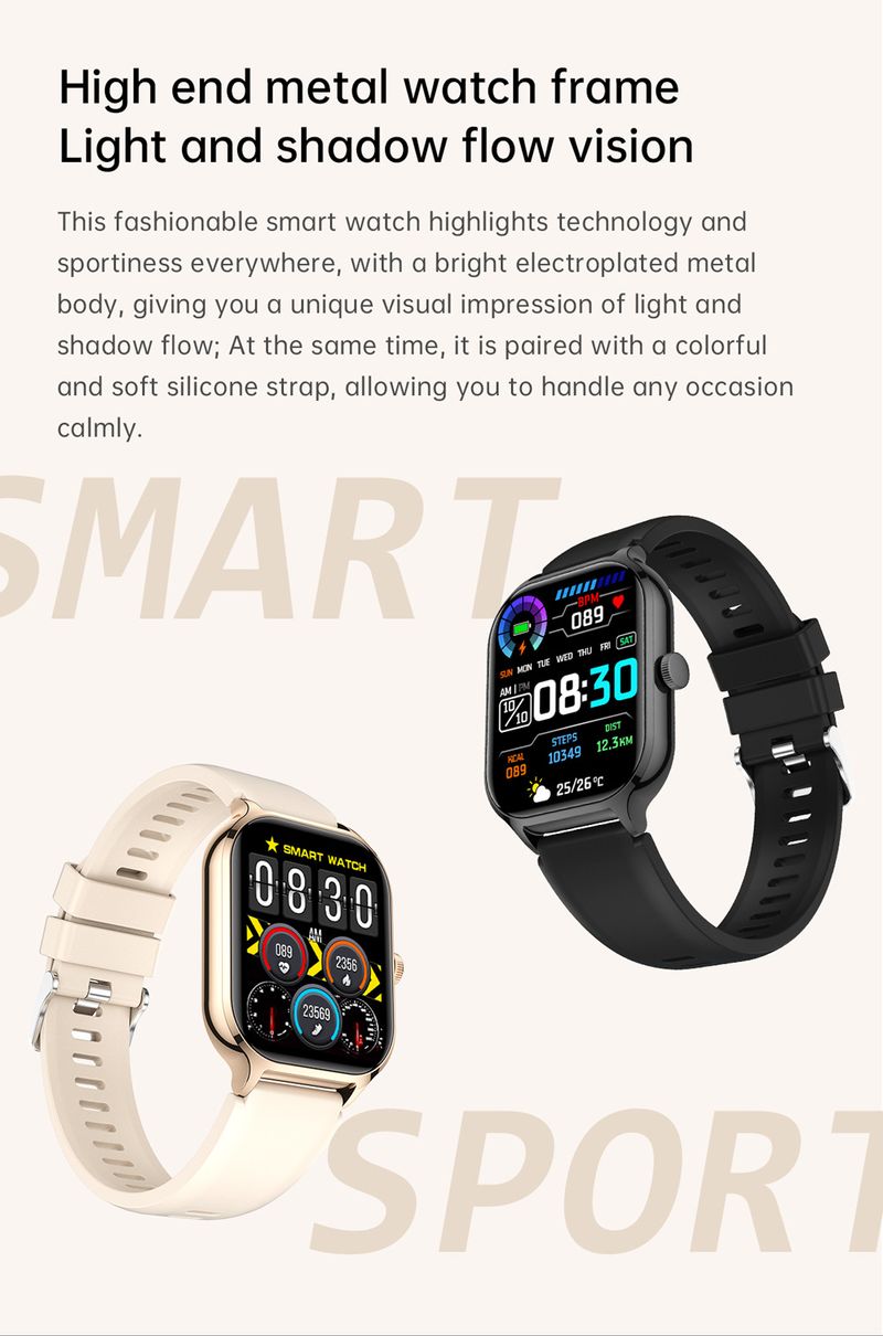 Smartwatches GtS4 Smartwatch Armband 2.01 Groot Scherm Sport Bluetooth Horloge Ring Hartslagmeter_voghion.com