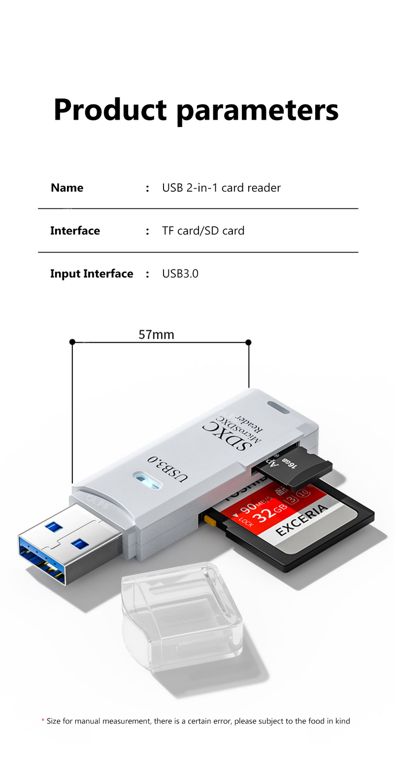 Card Reader 2-in-1 USB 3.0 to Sd Micro Sd Tf Memory Card Adapter for Pc Laptop Accessories Multi Smart Card Re_voghion.com