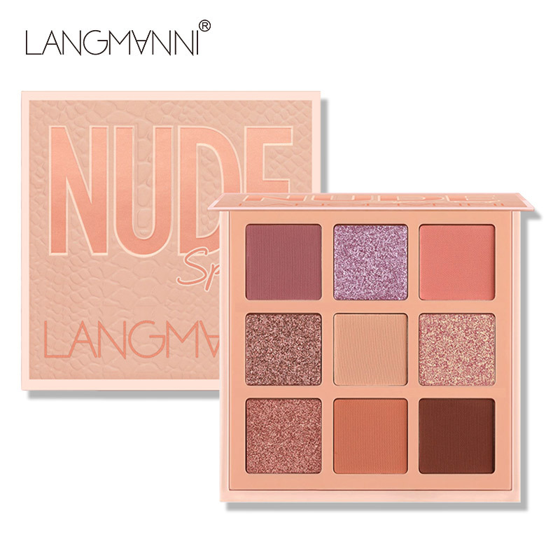 Langmanni Huda 9 Palace Lidschatten-Scheibe, perlmuttartiger, mattierender, nicht fliegender Puder_voghion.com