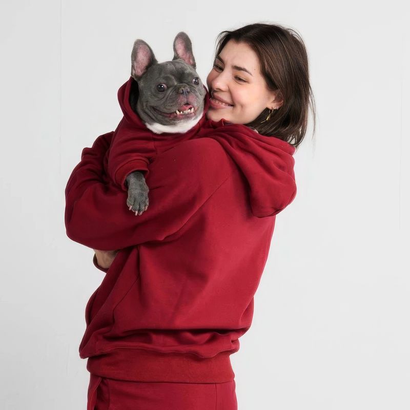 Hanorac din fleece cu imprimeu de litere pentru animale de companie, toamnă și iarnă, cu căciulă, mărime medie și haine, haine pentru câini mari_voghion.com