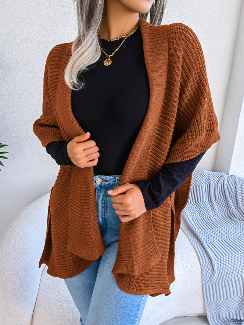 Ropa de mujer Ins estilo real tiro otoño e invierno casual suelto talla grande cárdigan suéter chaqueta estación independiente ropa de mujer_voghion.com