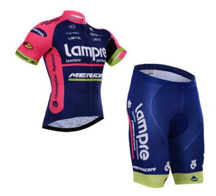 New Blue Wave Colorful Short Sleeve Strap Set Mountain Cycling Highway Suit_voghion.com