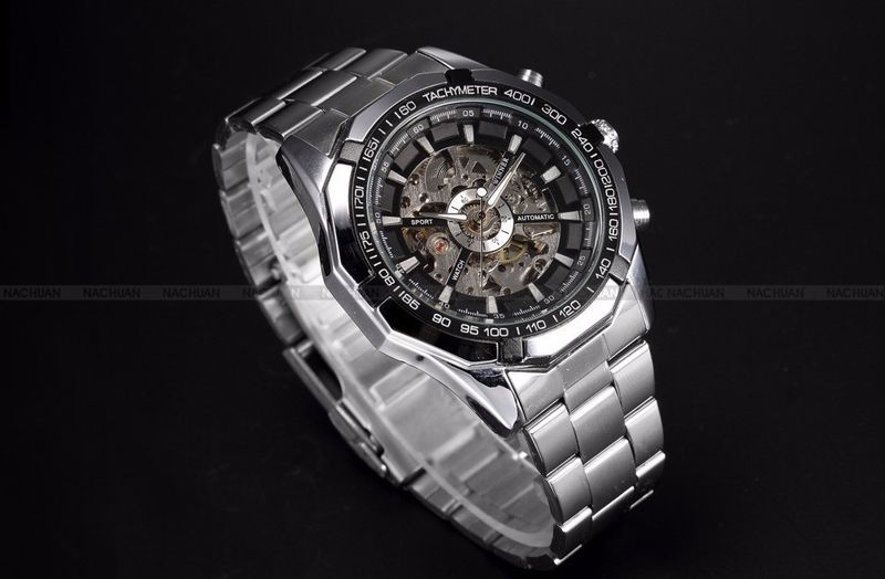 Originalus autentiškas, tuščiaviduris automatinis mechaninis laikrodis vyrams, vyriškas verslo laikrodis_voghion.com