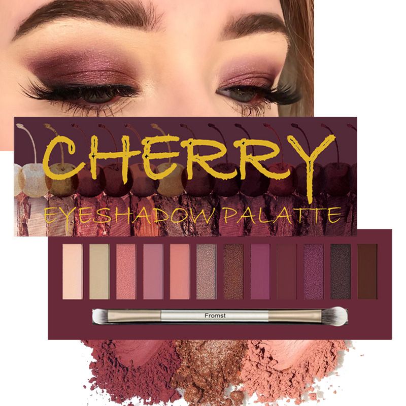 Fromst 12 colori palette di ombretti opachi toni della terra fumosi perlescenti shimmer una palette per ombretti multiuso_voghion.com