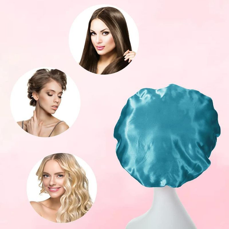 Brede rand Hoge elasticiteit Hoofddoek Beauty Hat Douchehoed Beauty Kapsalon Haarverzorging Hoed Vrouwenverzorging Kleur Ding Slaapmuts_voghion.com