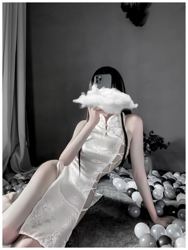 Sexy Qipao High Split Bandage Erotic Lingerie Adjustable Size Cheongsam Role Play Sex Play Lingerie For Sex Porn Long_voghion.com