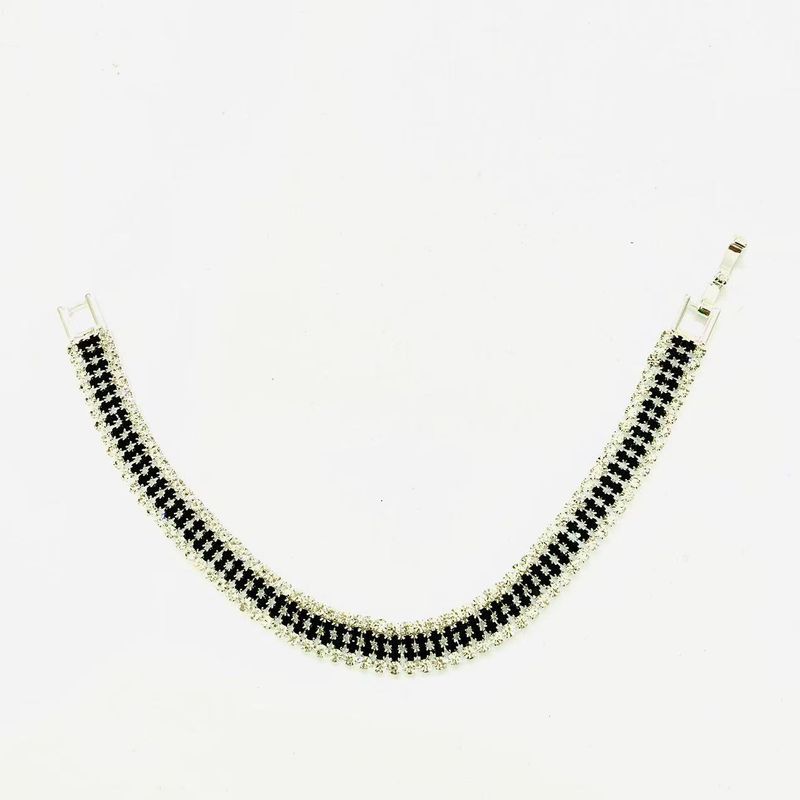 Pulsera de cristal romano de lujo de colores variados para mujer, cadena de garras de diamantes dorada, venta al por mayor._voghion.com