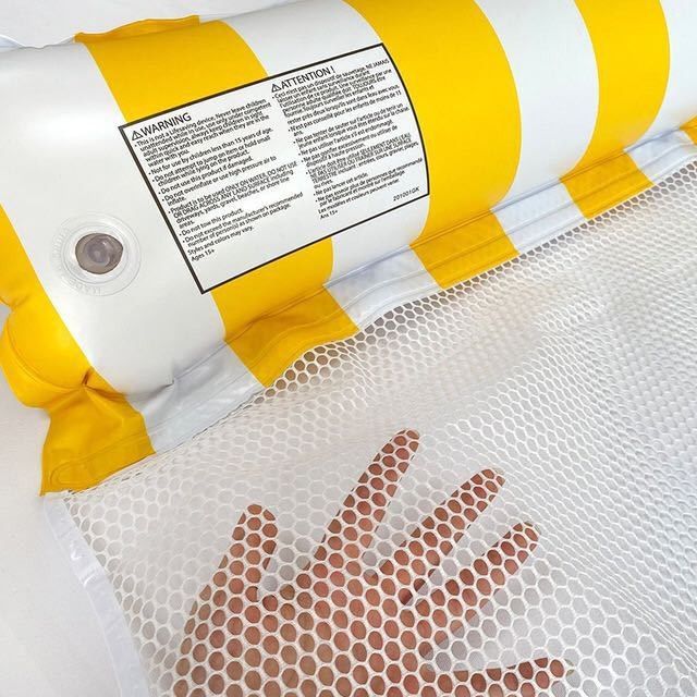 Poolzubehör 2 Tube Banana Leaf Aufblasbare Liege mit Netz Heavy Duty PVC Floating Hängematte für Erwachsene Pool Strand Wasserstuhl_voghion.com
