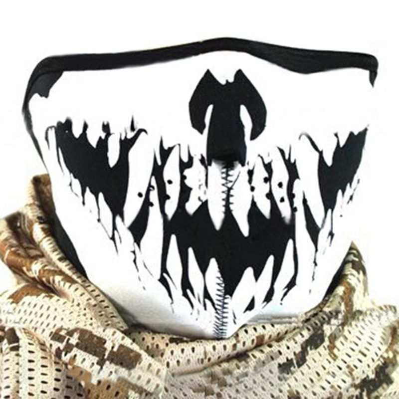 Kao Skull Halvmaske Ski Skate Snowboard Motorsykkel Sykkelbeskyttelse_voghion.com