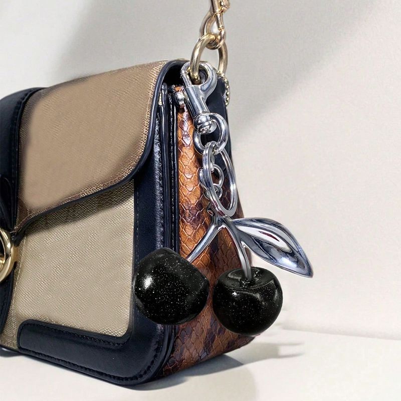 Bag Parts & Accessories Cherry Fruit Bag Pendant Cherry Keychain Handbag Pendant Creative Ladies Gift Car Decoration_voghion.com