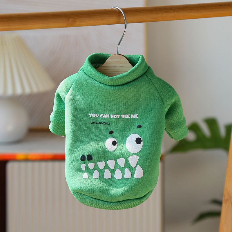 Felpa con cappuccio a due zampe per animali domestici, primavera, autunno e inverno, per cani e gatti, calda e calda, con stampa di cartoni animati, Teddy Bichon_voghion.com