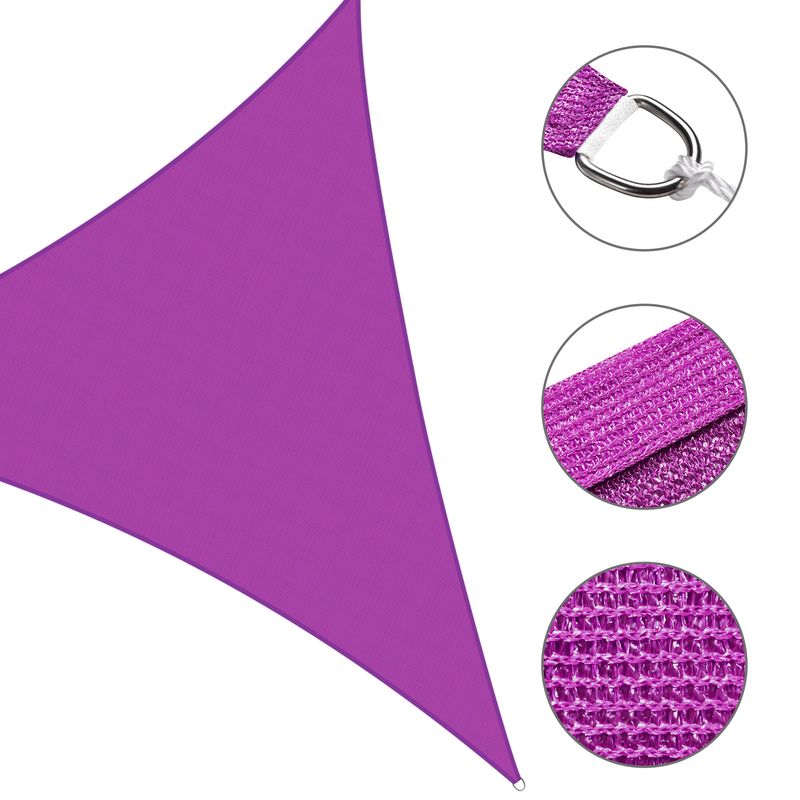 28' x 28' x 28' Triangle Sun Shade Sail/ Red Purple_voghion.com