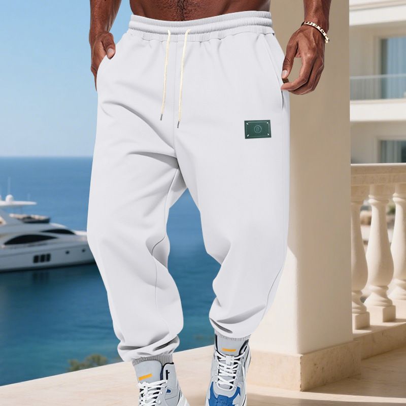 „Męskie spodnie dresowe z aksamitnymi mankietami – luźne, codzienne spodnie na zimę (czarne/szare/morelowe, S-XXXL)”_voghion.com