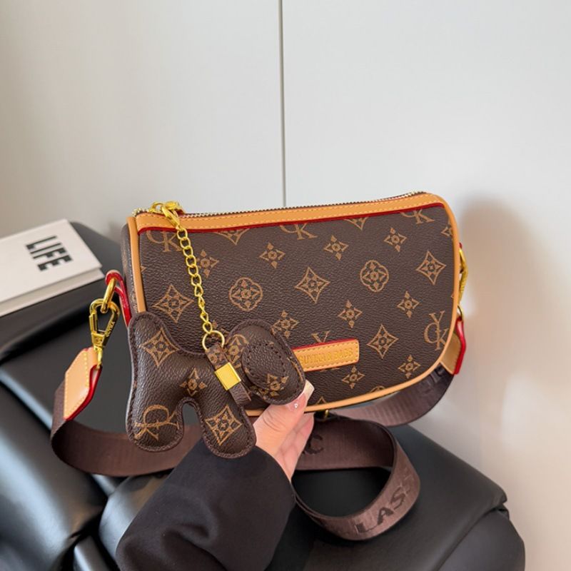 Vintage damska torba na ramię typu crossbody 2025 w nowym stylu, szeroki pasek, plecak cylindryczny_voghion.com