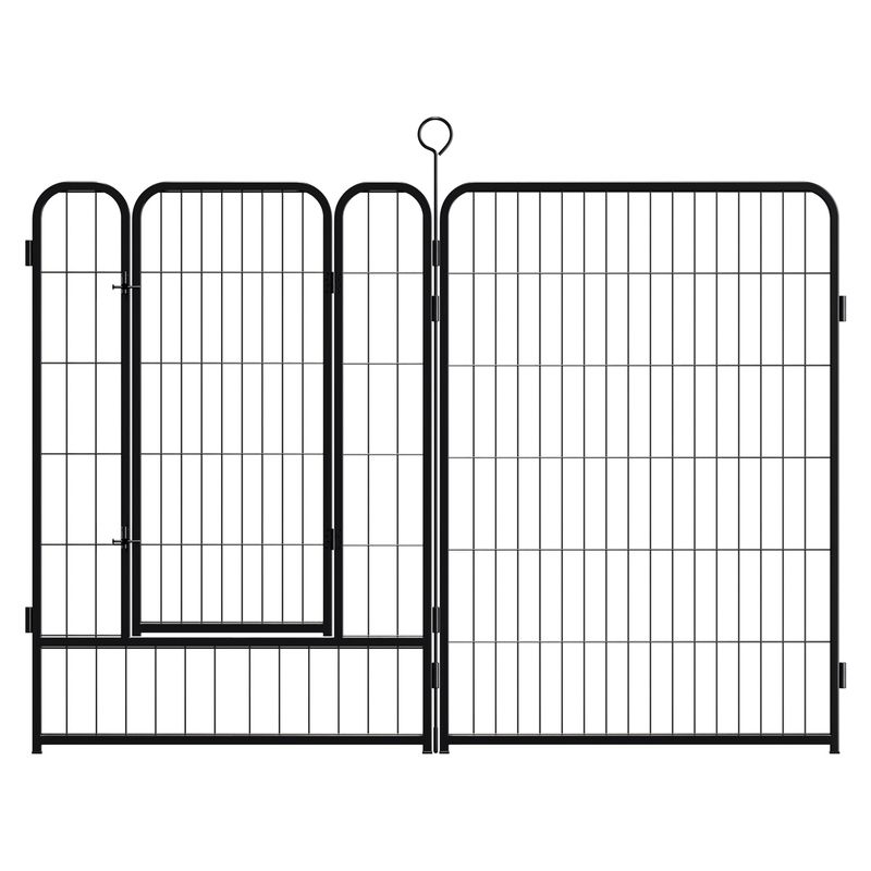 Dog Playpen 40 Inch, 16 Panels Heavy Duty Metal Pet Exercise Pen Indoor Outdoor Fence Panels Rust-Resistant, Removable, Tool-Free Setup Anti-Skid, Expandable Design_voghion.com