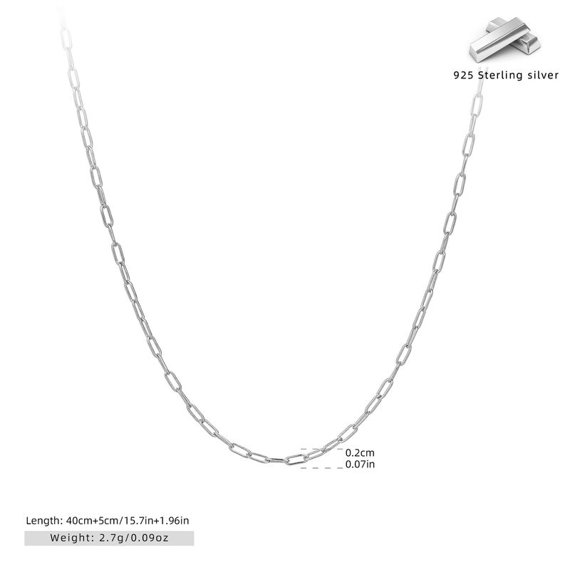 Collana da donna minimalista in argento Sterling S925 con ciondolo a croce geometrica, catena per l'eleganza quotidiana, catena per clavicola con croce a forma di fiore cubico_voghion.com