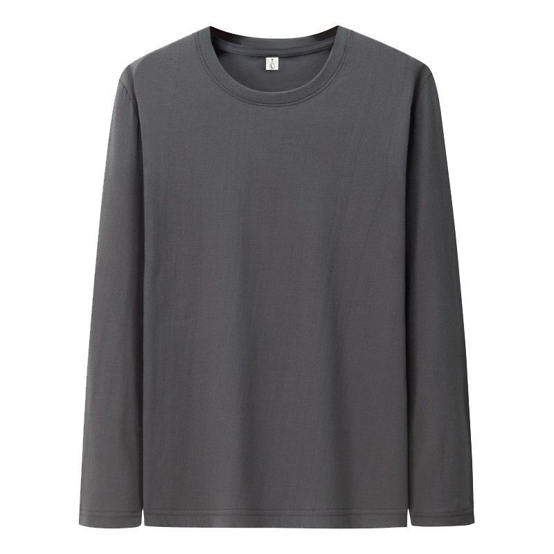 T Shirt For Men Cotton Long Sleeve T-shirts Solid Color Men's Clothing Full Length Sleeve For Spring And Autumn Undershirts_voghion.com