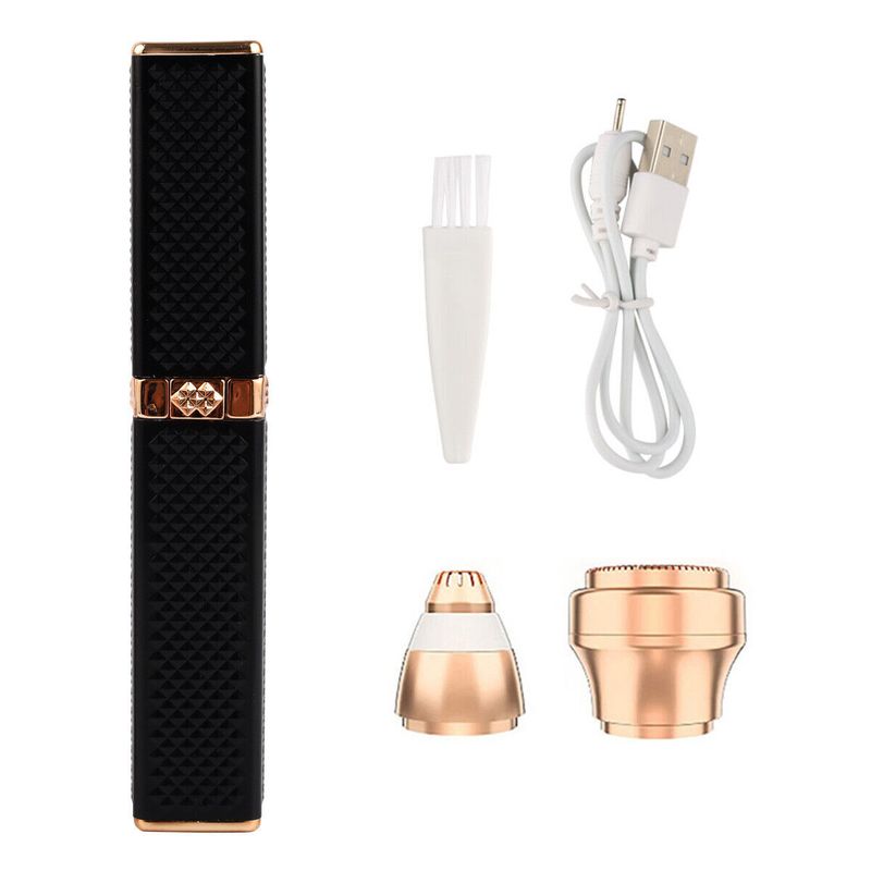 USB Rechargeable Painless Electric Eyebrow Trimmer Remover Epilator Trimmer UK_voghion.com