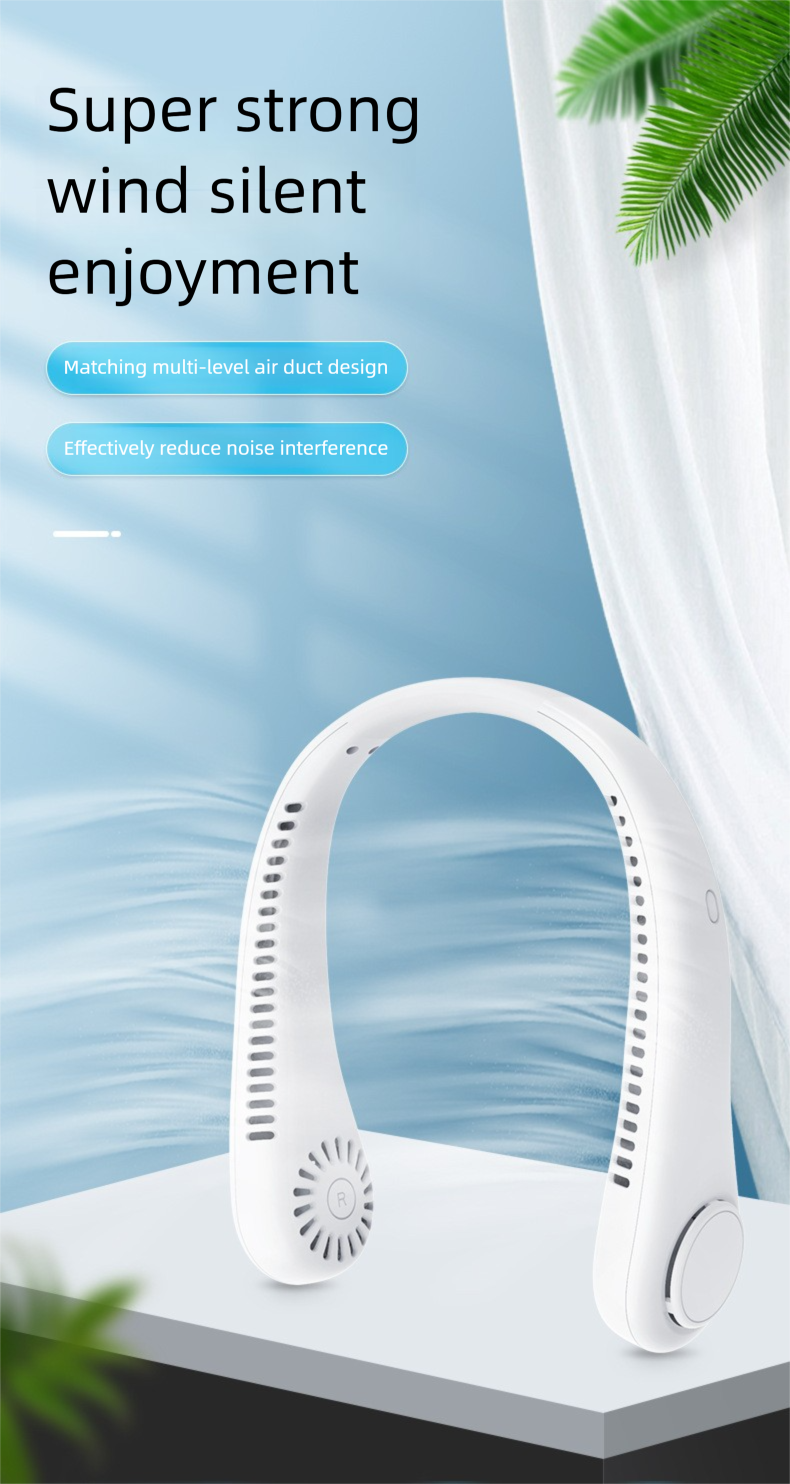 Leafless Neck Fan - Premium Folding Design Hands-Free_voghion.com