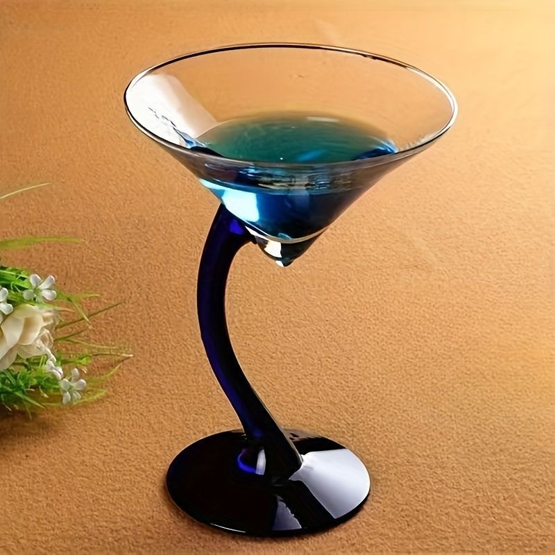 Verre à cocktail bleu à tige haute, créatif, pour célébrités d'Internet, pour bar, fête, boîte entière_voghion.com