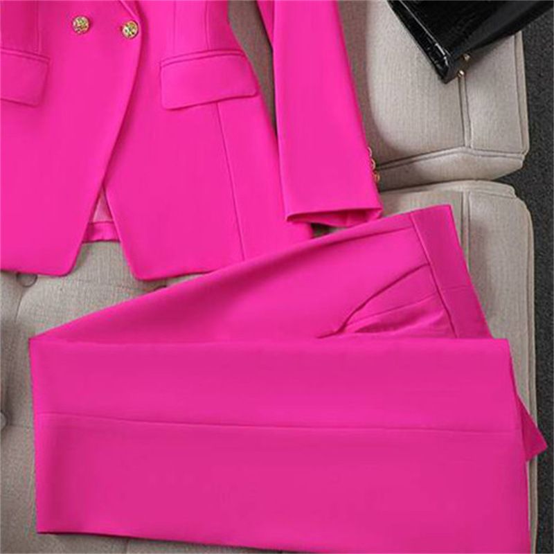Women's Clothing Spring Red Suit Jacket Women's New Professional Temperament Commuter Small Fashion Suit Set_voghion.com