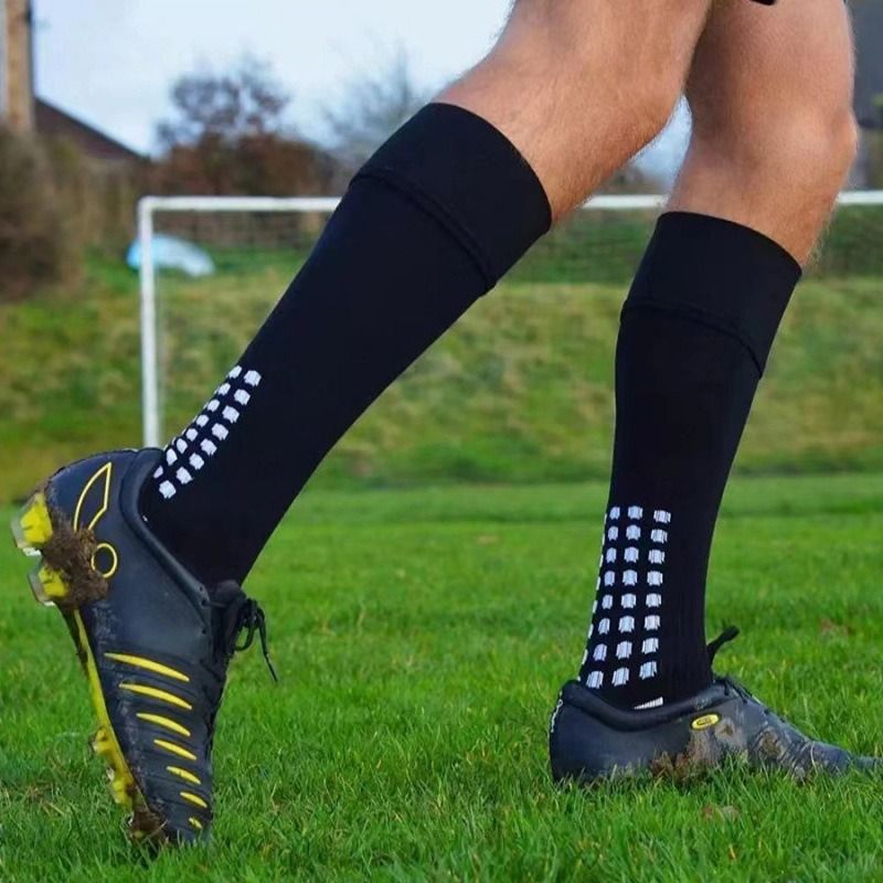 Męskie długie skarpety piłkarskie, antypoślizgowe, pogrubione, profesjonalne skarpety treningowe do piłki nożnej, skarpety do koszykówki_voghion.com