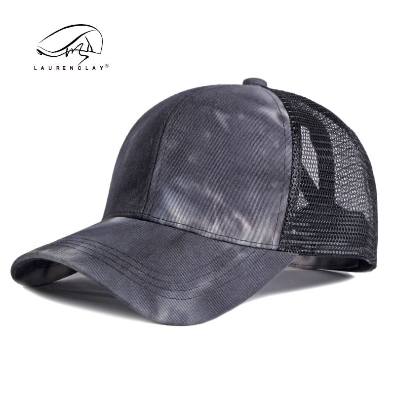 Spring and summer women net hat fashion gradual change ponytail baseball cap outdoor sports beach hat_voghion.com
